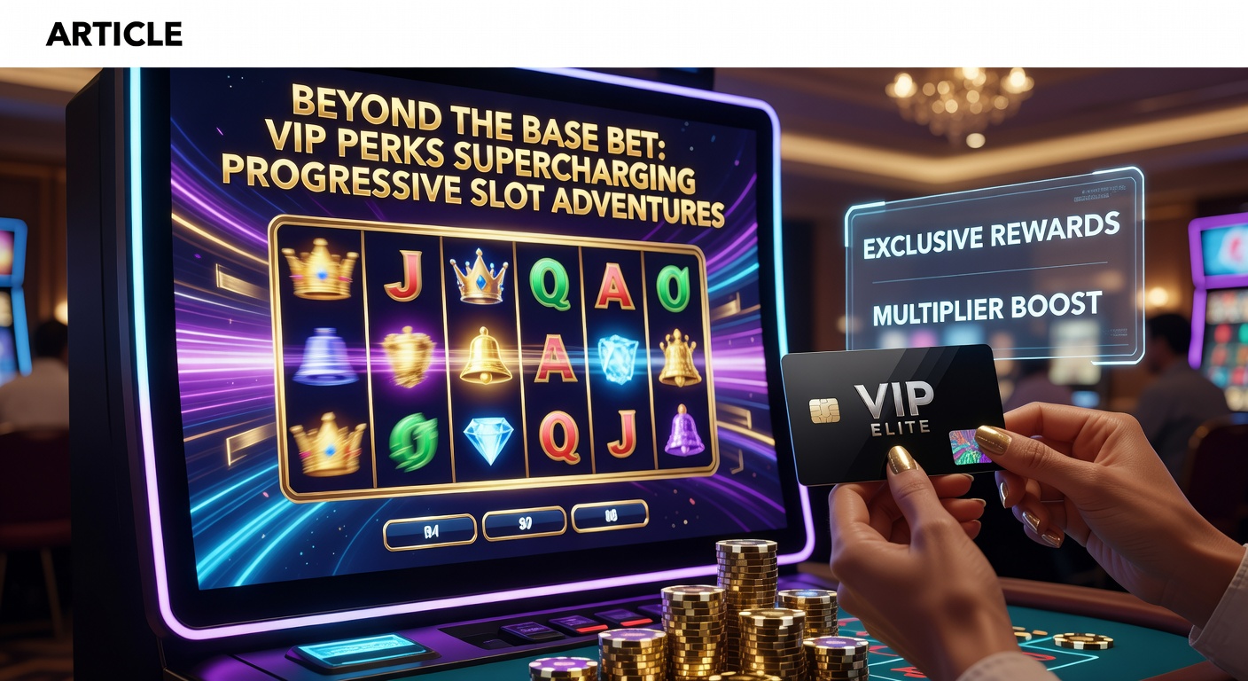 Vibrant progressive slot machine display showing escalating jackpot meters alongside VIP lounge icons, illustrating elite gaming enhancements