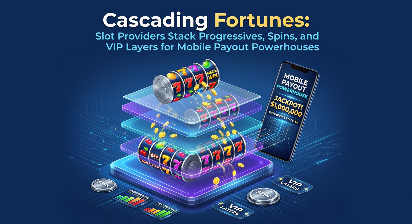 Vibrant slot reels cascading with winning symbols, progressive jackpot meters ticking upward, and mobile screens glowing with VIP reward notifications