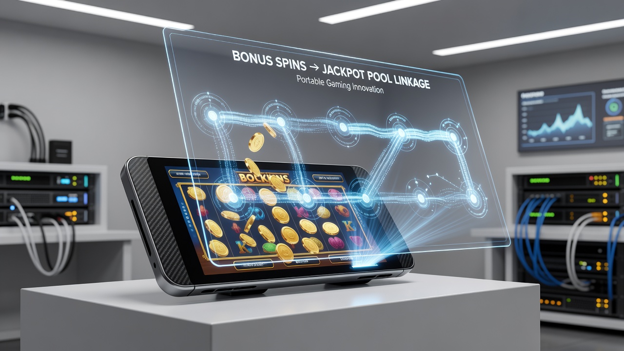 Close-up of a mobile progressive jackpot meter linked to bonus spin activity