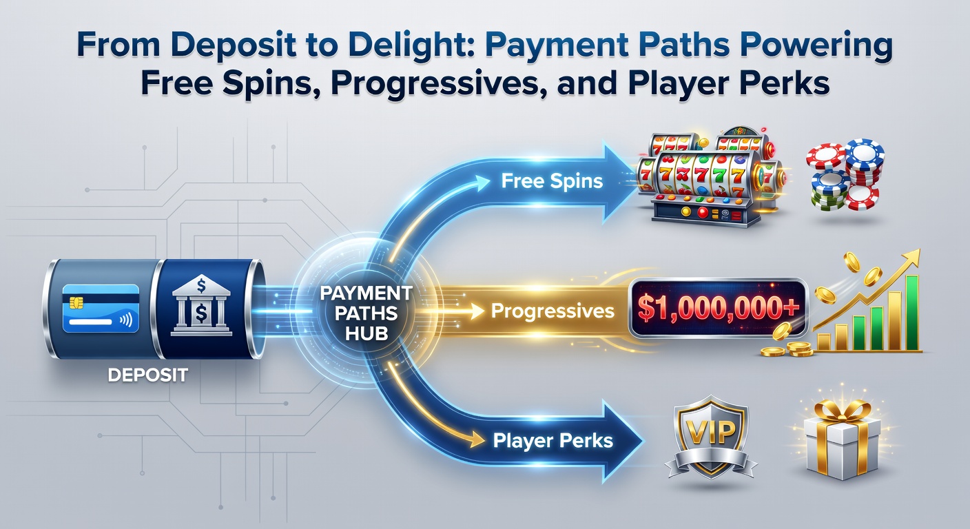Digital wallet icons overlayed on colorful slot reels with jackpot counters ticking upward, illustrating seamless payment integration in online gaming