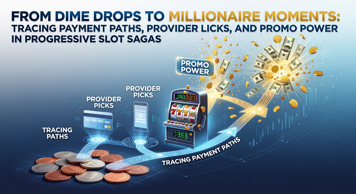 Vibrant progressive slot reels glowing with jackpot counters and payment icons overlayed, symbolizing the path from small deposits to massive wins
