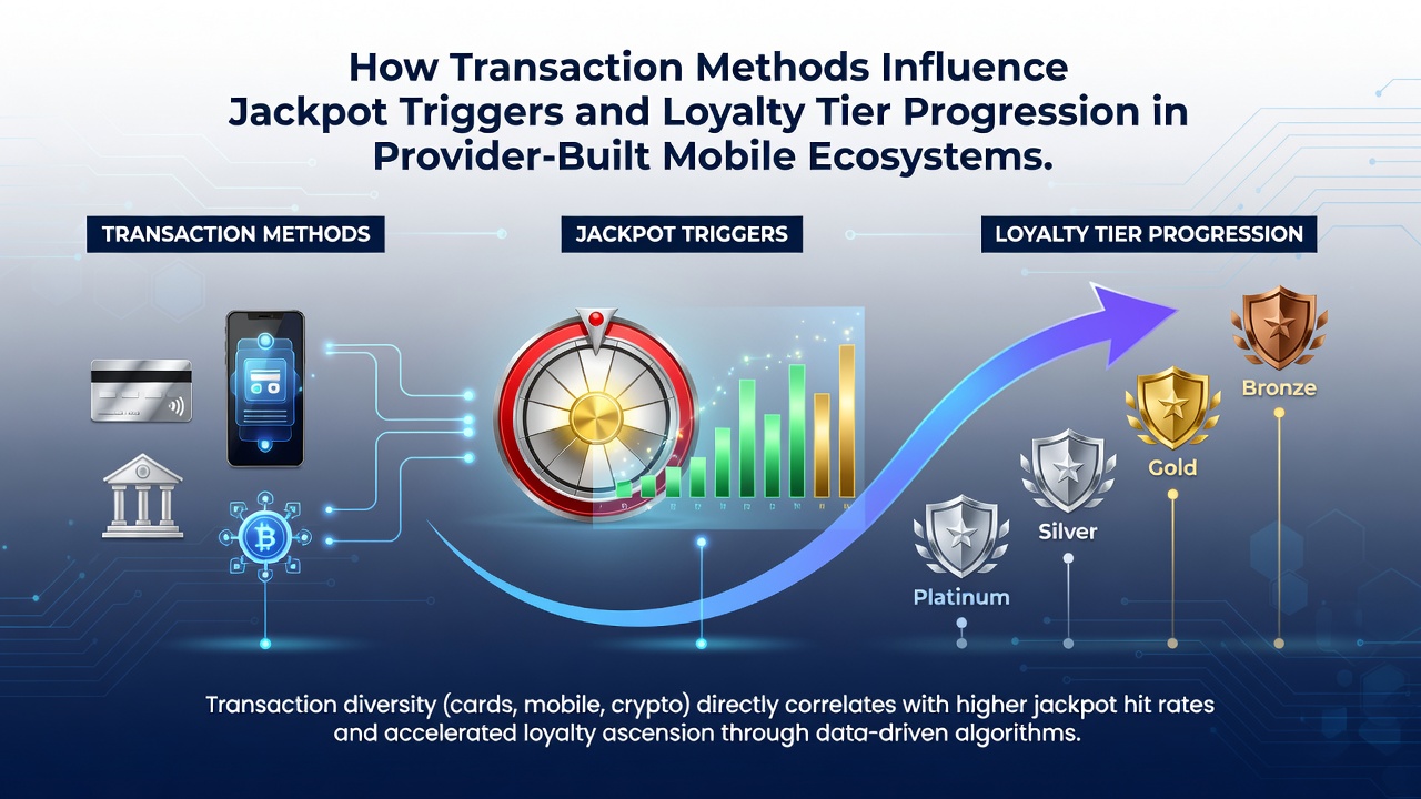 Dashboard view of loyalty tier progression with transaction history and jackpot contribution indicators