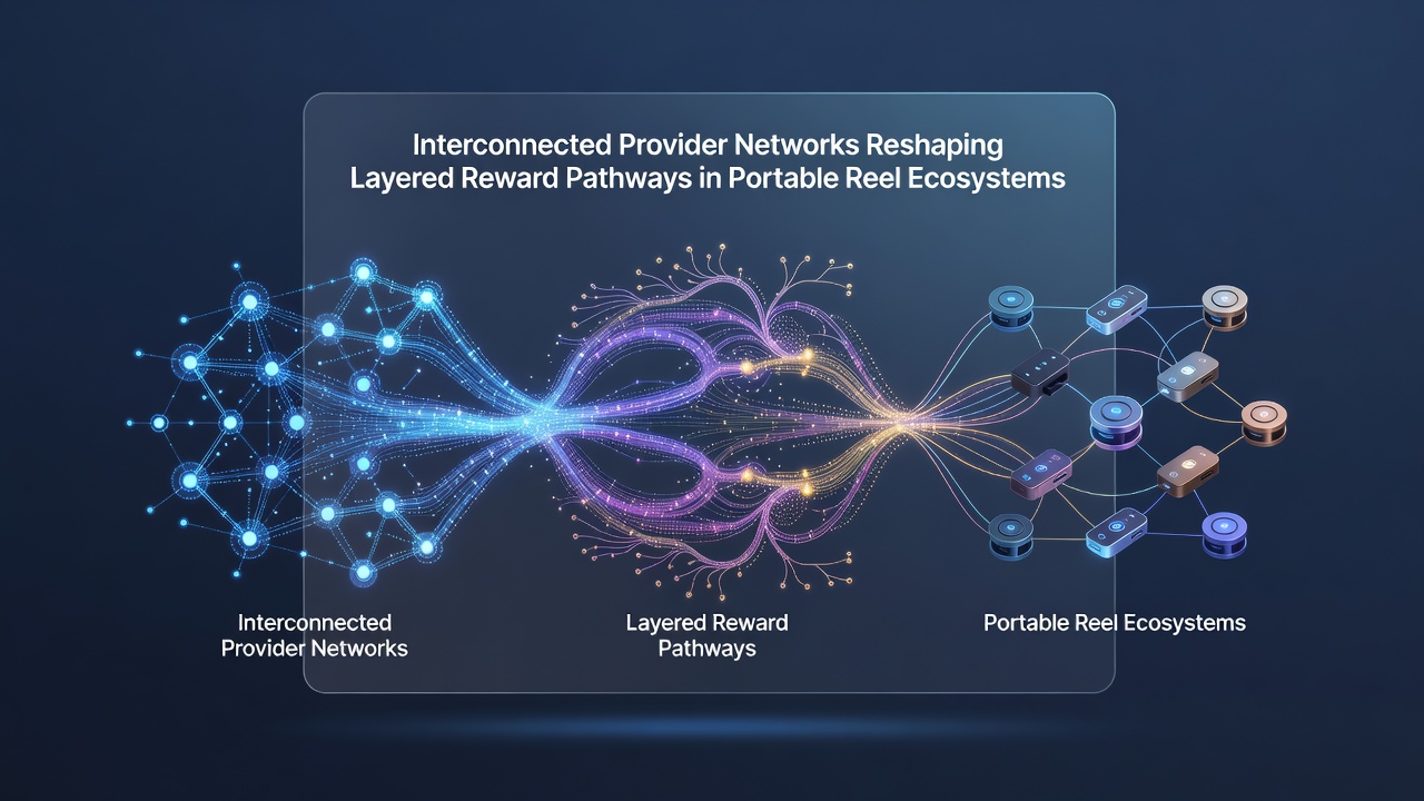 Mobile slot interface illustrating layered reward pathways across interconnected provider networks with real-time bonus tracking