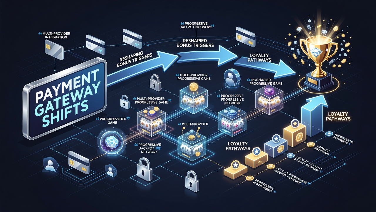Payment gateway interfaces connecting to progressive slot networks across multiple providers