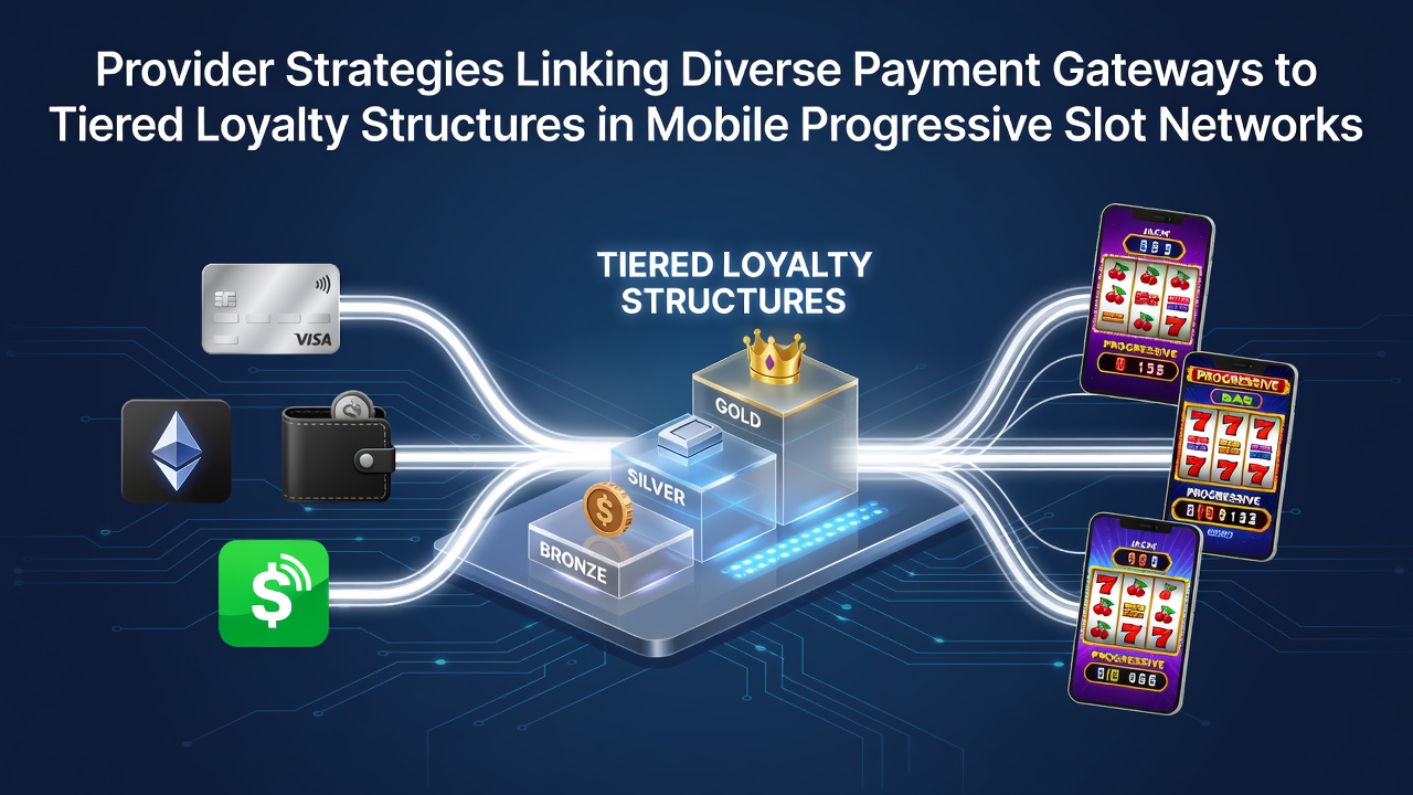 Mobile progressive slot interface showing payment options and loyalty tier progression