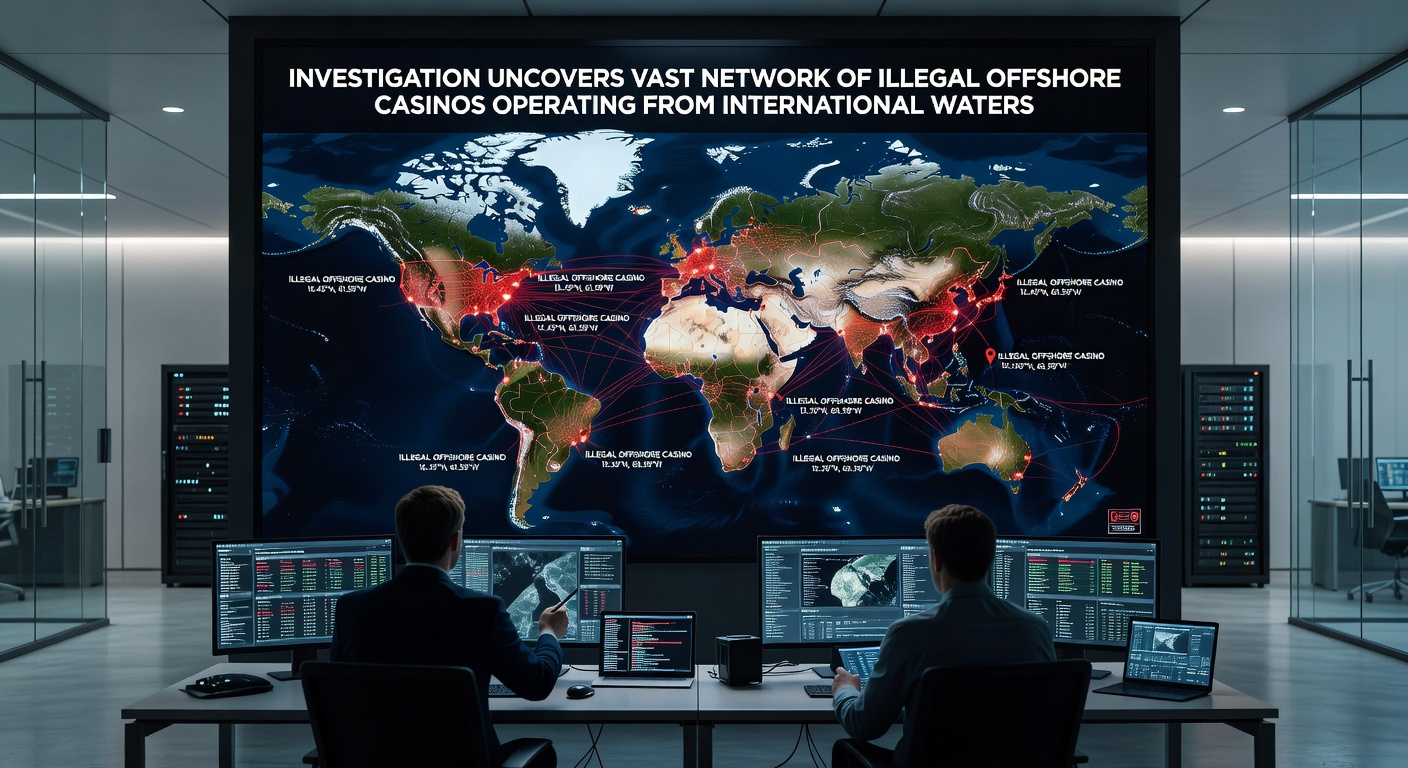 Graphic depicting a self-exclusion barrier like GamStop being bypassed by offshore casino sites, with slot icons breaking through