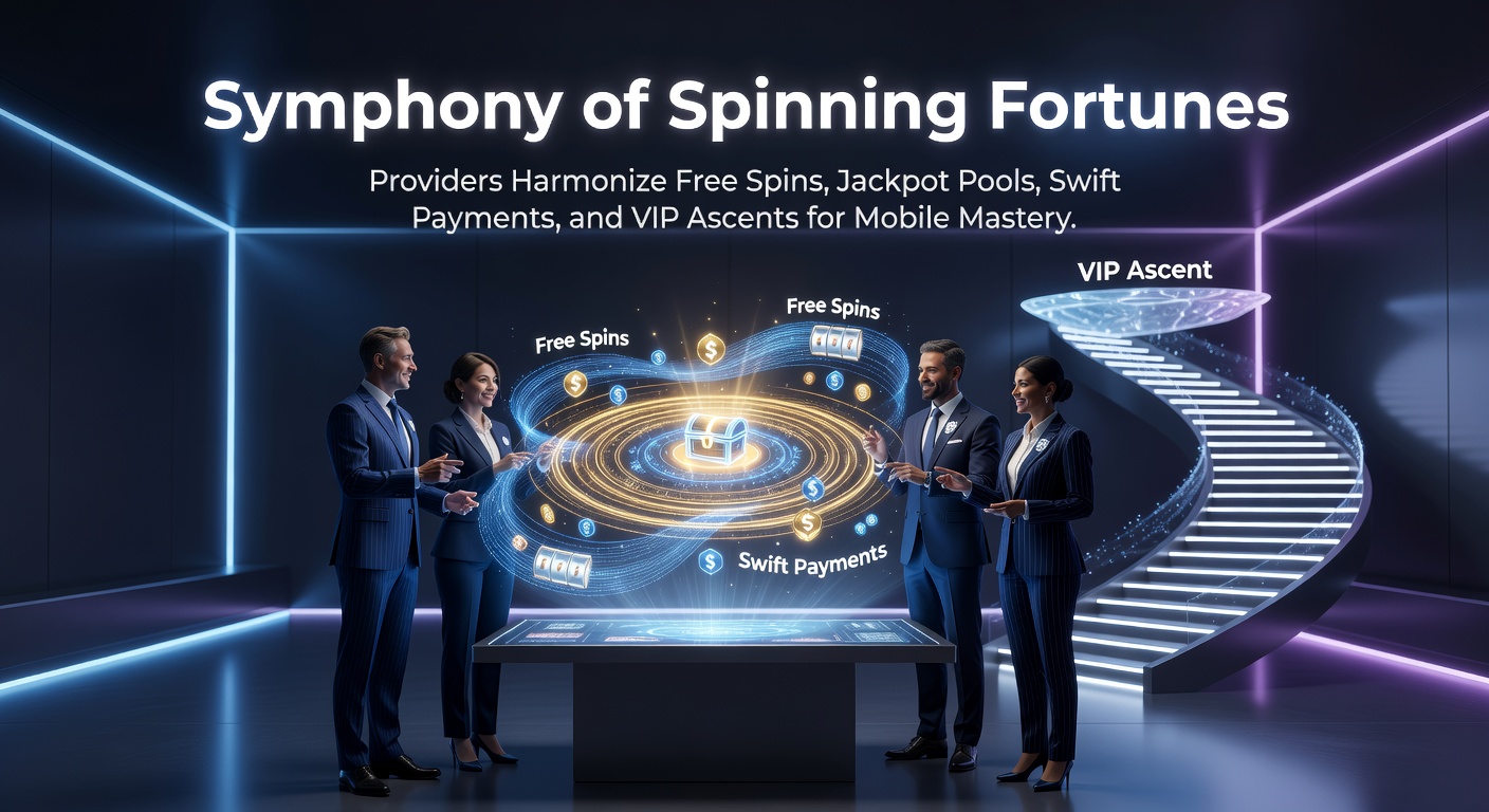 Vibrant slot reels spinning with cascading free spins and rising jackpot meters on a mobile screen, showcasing providers' integrated features